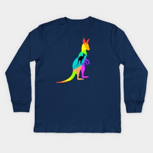 Colorful kangaroo Kids Long Sleeve T-Shirt